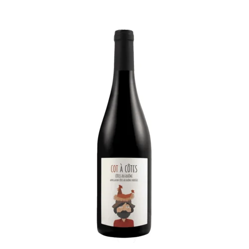 Bottiglia di Côtes du Rhône Rosso Cot à Côtes - Vino rosso fresco e fruttato con note di frutti rossi e spezie