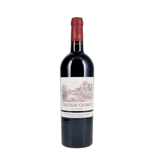 Bottiglia di Saint-Émilion Château Guibot La Fourvieille – Vino rosso elegante con note di frutti rossi e spezie, 750 ml