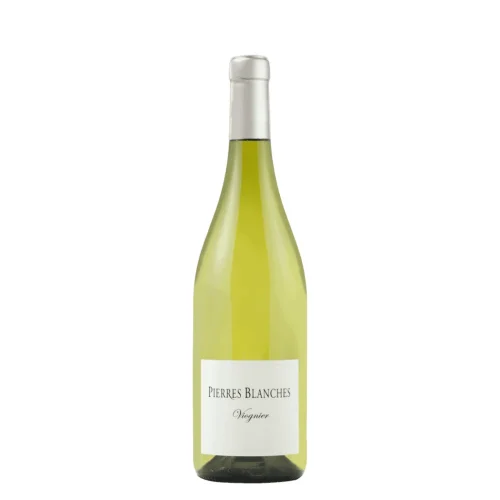 Bottiglia di Costières de Nîmes Bianco Pierres Blanches - Viognier con note di pesca selvatica e albicocca