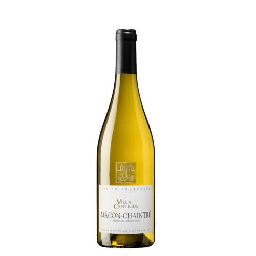 Bottiglia di Mâcon-Chaintré Villa Cantrius Blanc 2024 - Chardonnay con note di frutta matura e fiori bianchi, Médaille d'Or 2025