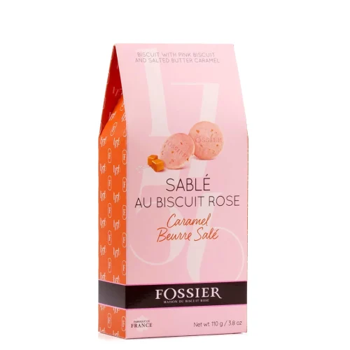 Sablé Biscuit Rosa al caramello e burro salato - Maison Fossier, 110g (12 biscotti)